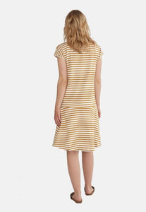 Grobund Marianne Gold Striped Dress