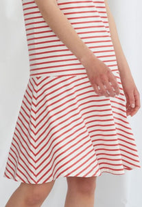 Grobund Marianne Red Striped Dress