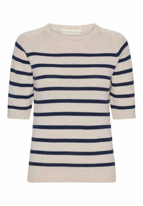 Grobund Linen Ingrid Stripe Top