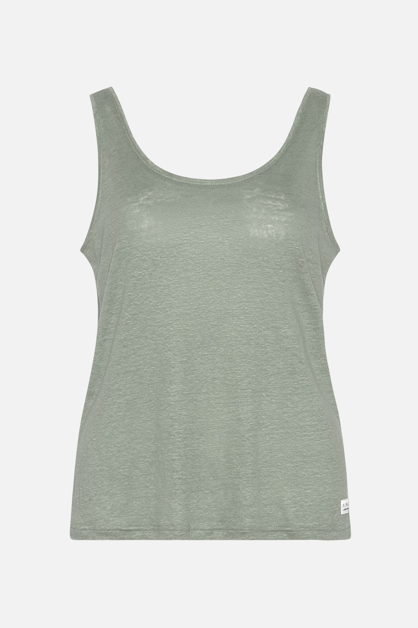 Aliz Linen Tank Top Silver Sage