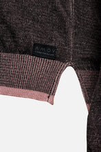 Load image into Gallery viewer, Delphi Tencel V-Neck Knit Black/Dusty Mauve W1014